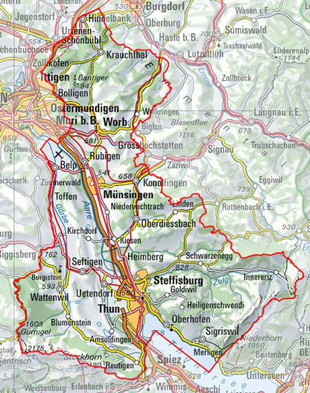 Einsatzgebiet SAC Rettungsstation 6.01 Thun